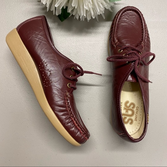 SAS Shoes - SAS Comfort Shoe Handsewn Made in USA Vintage Red